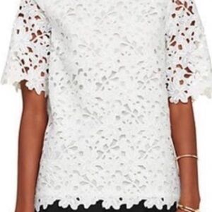 Kate Spade White Floral Lace Blouse